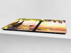 BIG KITCHEN PROTECTION BOARD or Induction Cooktop Cover - Wine Series DD04 French wines 4