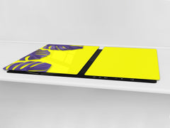 Worktop saver and Pastry Board – Cooktop saver; Series: Outside Series DD19 Violet leaves 1