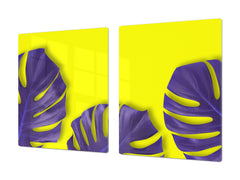 Worktop saver and Pastry Board – Cooktop saver; Series: Outside Series DD19 Violet leaves 2