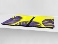 Worktop saver and Pastry Board – Cooktop saver; Series: Outside Series DD19 Violet leaves 2