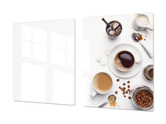 Worktop saver and Pastry Board – Glass Kitchen Board- Coffee series DD07 Coffee 7
