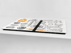 HUGE TEMPERED GLASS CHOPPING BOARD – Bread and flour series DD09 Home Made Bakery