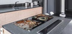 Worktop saver and Pastry Board – Glass Kitchen Board- Coffee series DD07 Coffee 9