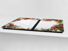 HUGE TEMPERED GLASS COOKTOP COVER - DD30 Christmas Series: Christmas decoration