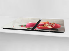 LARGE CUTTING BOARD and Cooktop Cover – Worktop saver; Drinks Series DD11 Pomegranate cocktail