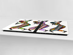 HUGE TEMPERED GLASS COOKTOP COVER - Egyptian Series DD15 Folklore dance