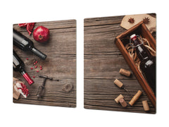 BIG KITCHEN PROTECTION BOARD or Induction Cooktop Cover - Wine Series DD04 Bottles of wine 4