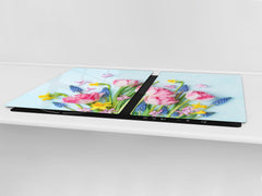 Induction Cooktop Cover – Glass Cutting Board- Flower series DD06B Bouquet