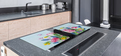 Induction Cooktop Cover – Glass Cutting Board- Flower series DD06B Bouquet
