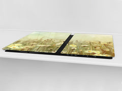 Induction Cooktop Cover – Glass Cutting Board- Flower series DD06B Daisies
