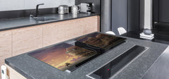 Induction Cooktop Cover – Glass Worktop saver: Fantasy and fairy-tale series DD18 Crooked palace