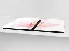 ENORMOUS Tempered GLASS Chopping Board - Flower series DD06A Orchid 1