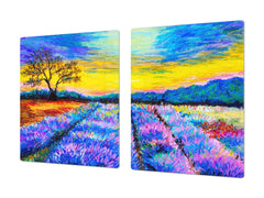 Impact & Shatter Resistant Worktop saver- Image Series DD05B Heather field