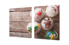 HUGE TEMPERED GLASS COOKTOP COVER - DD30 Christmas Series: Christmas muffins