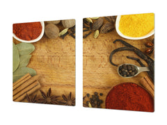 HUGE TEMPERED GLASS COOKTOP COVER A spice series DD03A Root spices 1