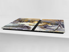 GIGANTIC CUTTING BOARD and Cooktop Cover- Image Series DD05A Winter day