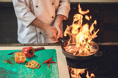BIG KITCHEN BOARD & Induction Cooktop Cover – Glass Pastry Board DD34 Rusted textures Series: Oxidized copper ornament