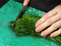 BIG KITCHEN BOARD & Induction Cooktop Cover – Glass Pastry Board DD34 Rusted textures Series: Oxidized copper ornament