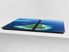 Gigantic KITCHEN BOARD & Induction Cooktop Cover - Water Series DD10 Islands on the ocean