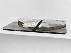 ENORMOUS Tempered GLASS Chopping Board - Flower series DD06A Orchid 2