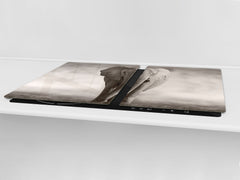 Gigantic Worktop saver and Pastry Board - Tempered GLASS Cutting Board Animals series DD01 Elephant 1