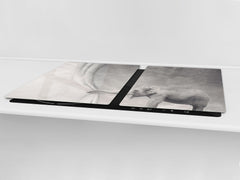 Gigantic Worktop saver and Pastry Board - Tempered GLASS Cutting Board Animals series DD01 Happy elephant