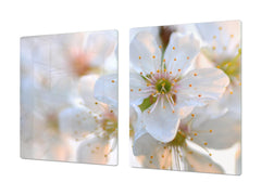 ENORMOUS Tempered GLASS Chopping Board - Flower series DD06A Cherry blossom 1