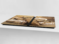HUGE TEMPERED GLASS CHOPPING BOARD – Bread and flour series DD09 Fresh bread 1