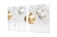HUGE TEMPERED GLASS COOKTOP COVER - DD30 Christmas Series: Christmas ornaments