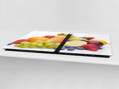 UNIQUE Tempered GLASS Kitchen Board Fruit and Vegetables series DD02 Summer Fruit
