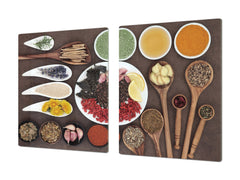 HUGE TEMPERED GLASS COOKTOP COVER A spice series DD03A Mosaic with spices 4