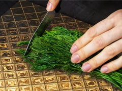 Gigantic Worktop saver and Pastry Board - Tempered GLASS Cutting Board - MEASURES: SINGLE: 80 x 52 cm; DOUBLE: 40 x 52 cm; DD38 Golden Waves Series: Sparkling pattern