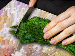 GIGANTIC CUTTING BOARD and Cooktop Cover - Glass Kitchen Board; SINGLE: 80 x 52 cm (31,5” x 20,47”); DOUBLE: 40 x 52 cm (15,75” x 20,47”); DD42 Paintings Series: Digital flower painting