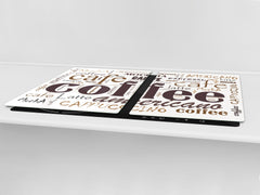 GIGANTIC CUTTING BOARD and Cooktop Cover - Expressions Series DD17 Coffee americano