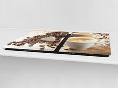 Special order for Patty: Worktop saver and Pastry Board – Glass Kitchen Board- Coffee series DD07 I love coffee 1