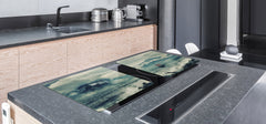 GIGANTIC CUTTING BOARD and Cooktop Cover- Image Series DD05A Sea storm