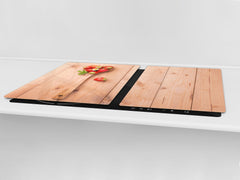 UNIQUE Tempered GLASS Kitchen Board Fruit and Vegetables series DD02 Strawberry heart
