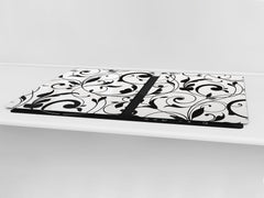 Induction Cooktop Cover – Glass Cutting Board- Flower series DD06B Floral pattern 2