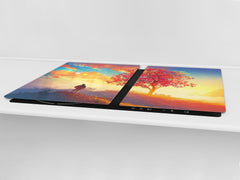 GIGANTIC CUTTING BOARD and Cooktop Cover- Image Series DD05A Evening in the glade 1