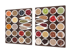 HUGE TEMPERED GLASS COOKTOP COVER A spice series DD03A Mosaic with spices 6