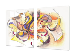 Worktop saver and Pastry Board – Cooktop saver; Series: Outside Series DD19 Painted pattern