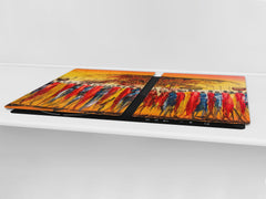 HUGE TEMPERED GLASS COOKTOP COVER - Egyptian Series DD15 African women