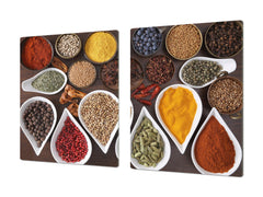 HUGE TEMPERED GLASS COOKTOP COVER A spice series DD03A Mosaic with spices 7
