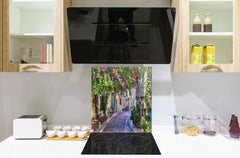 Tempered glass Cooker backsplash BS16 Waterfall landscapes Series: Street Of Venice 1