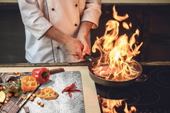 Tempered GLASS Cutting Board - Glass Kitchen Board; Cakes and Sweets Serie DD13 Nutella