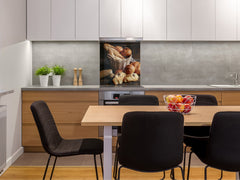 Glass kitchen backsplash BS22 Bakery products Series: Wheat Bread Bread 3