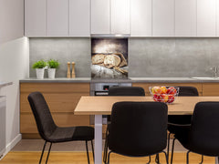Glass kitchen backsplash BS22 Bakery products Series: Wheat Bread Bread 4