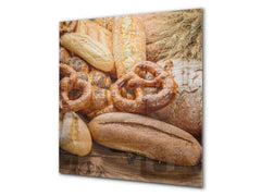 Panel de vidrio para cocina - Serie panaderias BS22 Pan pretzel