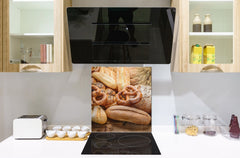 Panel de vidrio para cocina - Serie panaderias BS22 Pan pretzel