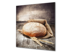 Glass kitchen backsplash BS22 Bakery products Series: Wheat Bread Bread 6